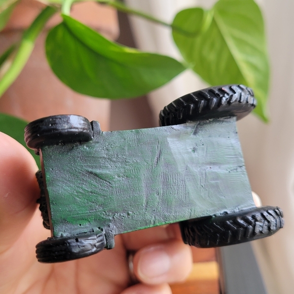 Vintage Santa Farming the Fields Santa Driving on the Tractor Christmas Ornament - Picture 4 of 10